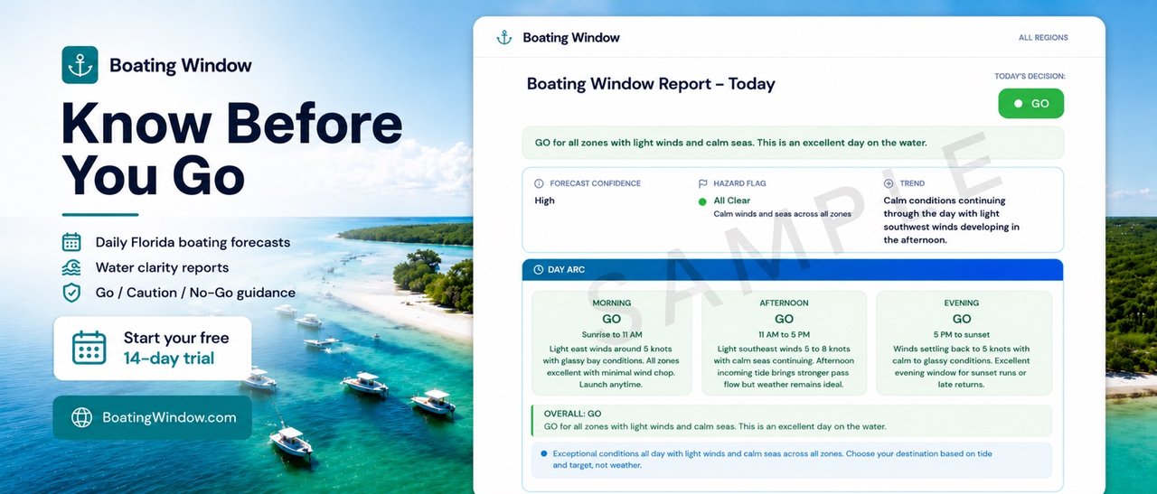 Boating Window: Know Before You Go